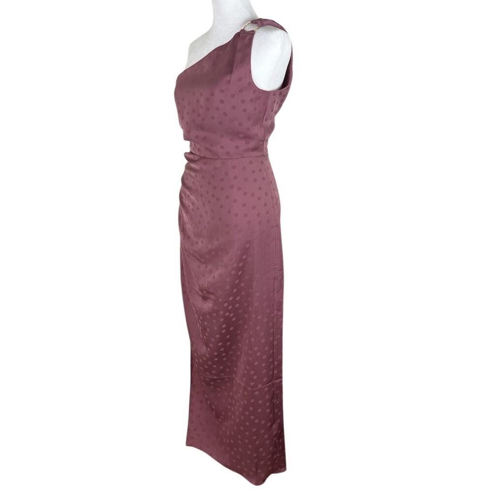 Favorite Daughter Singles Table Dress Mauve Polka Dot One Shoulder Size 0 NWT - Picture 8 of 11